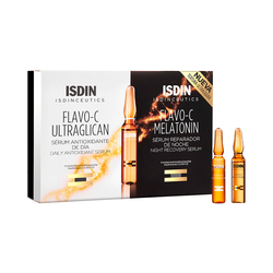 Kit Srum Isdin Isdinceutics Flavo-C Melatonin + Ultraglican 20 Ampollas de 2ml