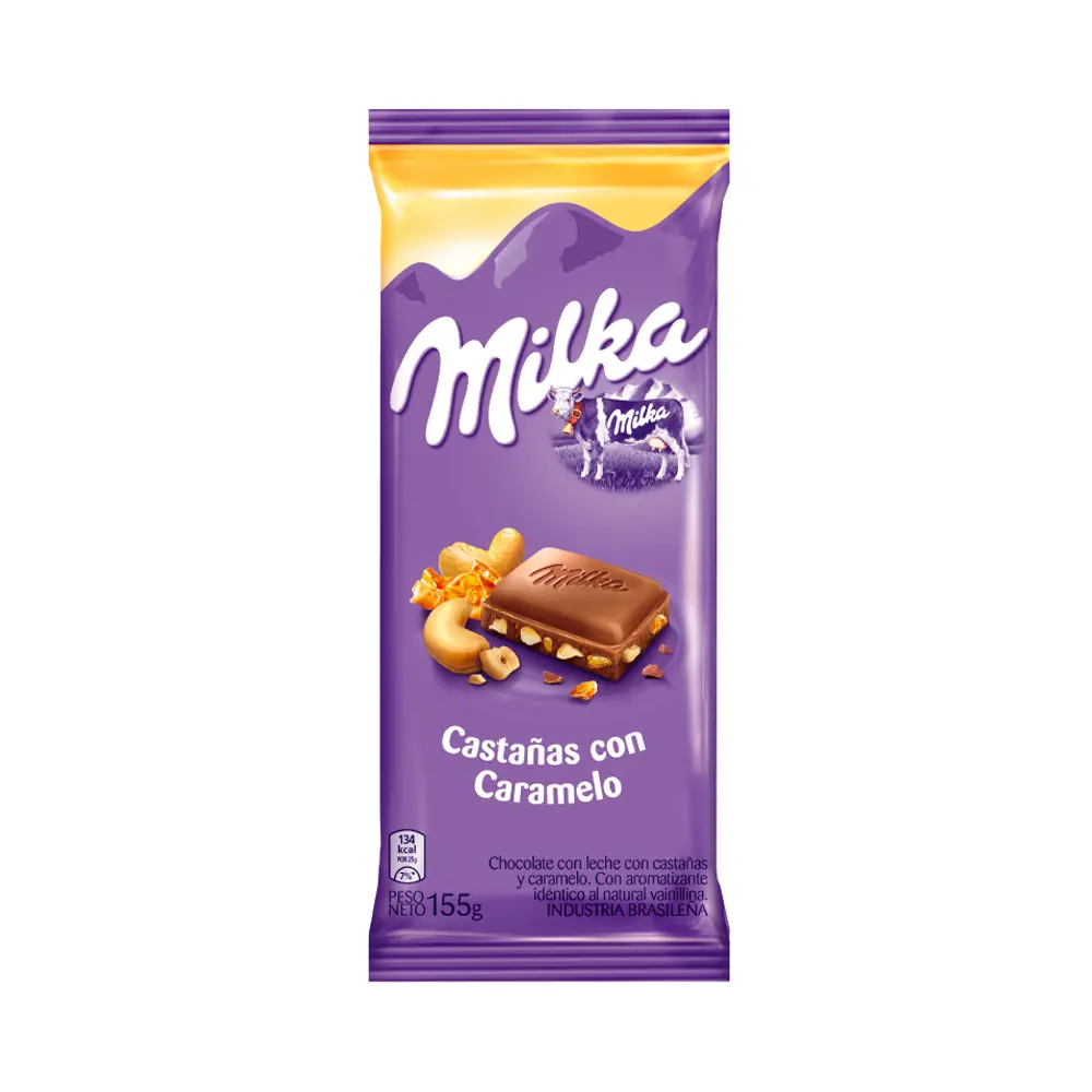 P1000841.webp Tableta Chocolate Milka Casta?as con Caramelo 155gr - Imagen 1