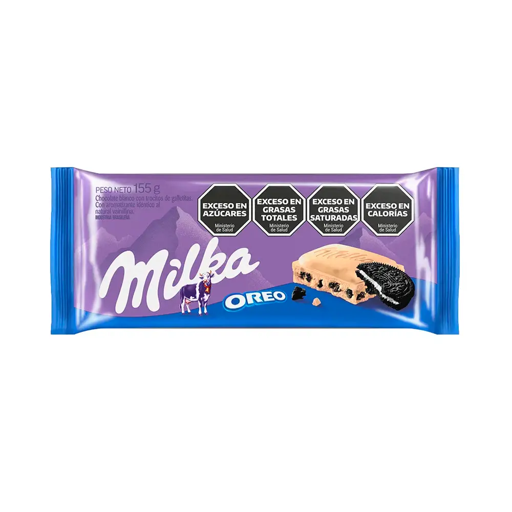 P1000955.webp Tableta Chocolate Milka Blanco con Galletita Oreo 155gr - Imagen 1