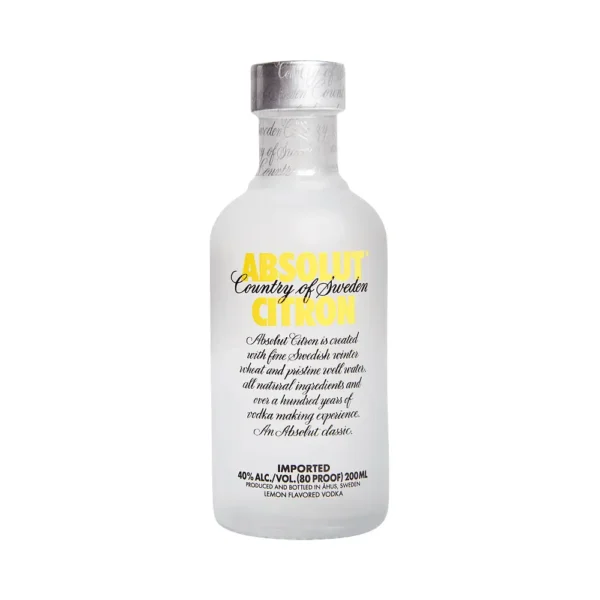 P11077.webp Vodka Absolut Citron - 200ml - Imagen 1