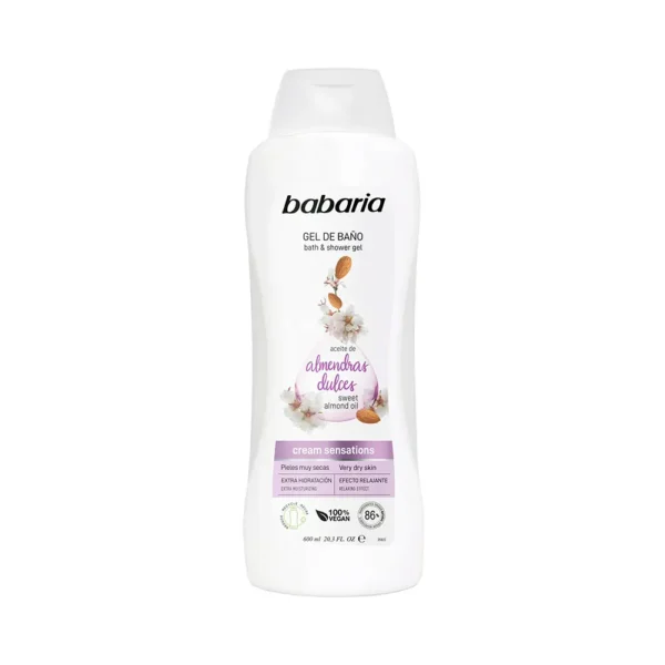 Gel de Baño Babaria Almendras Dulces 600ml - Imagen 1