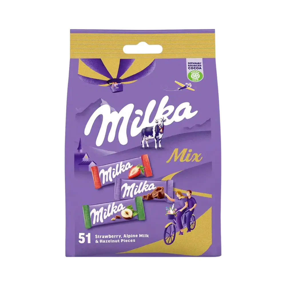 P1845805.webp Chocolate Milka Mini Mix con 51 Unidades Bolsa 250gr - Imagen 1