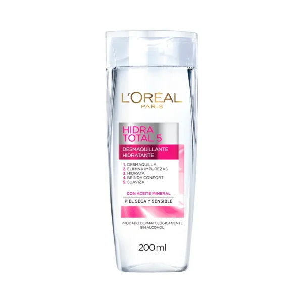 P1849557.webp Loreal Desmaquillante Hidratante Hidra Total 5 200ml - Imagen 1