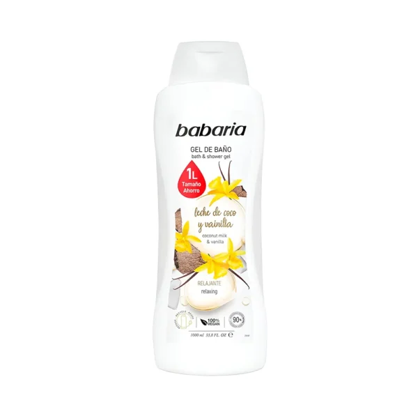 Gel de Baño Babaria Leche de Coco y Vainilla 1000ml - Imagen 1
