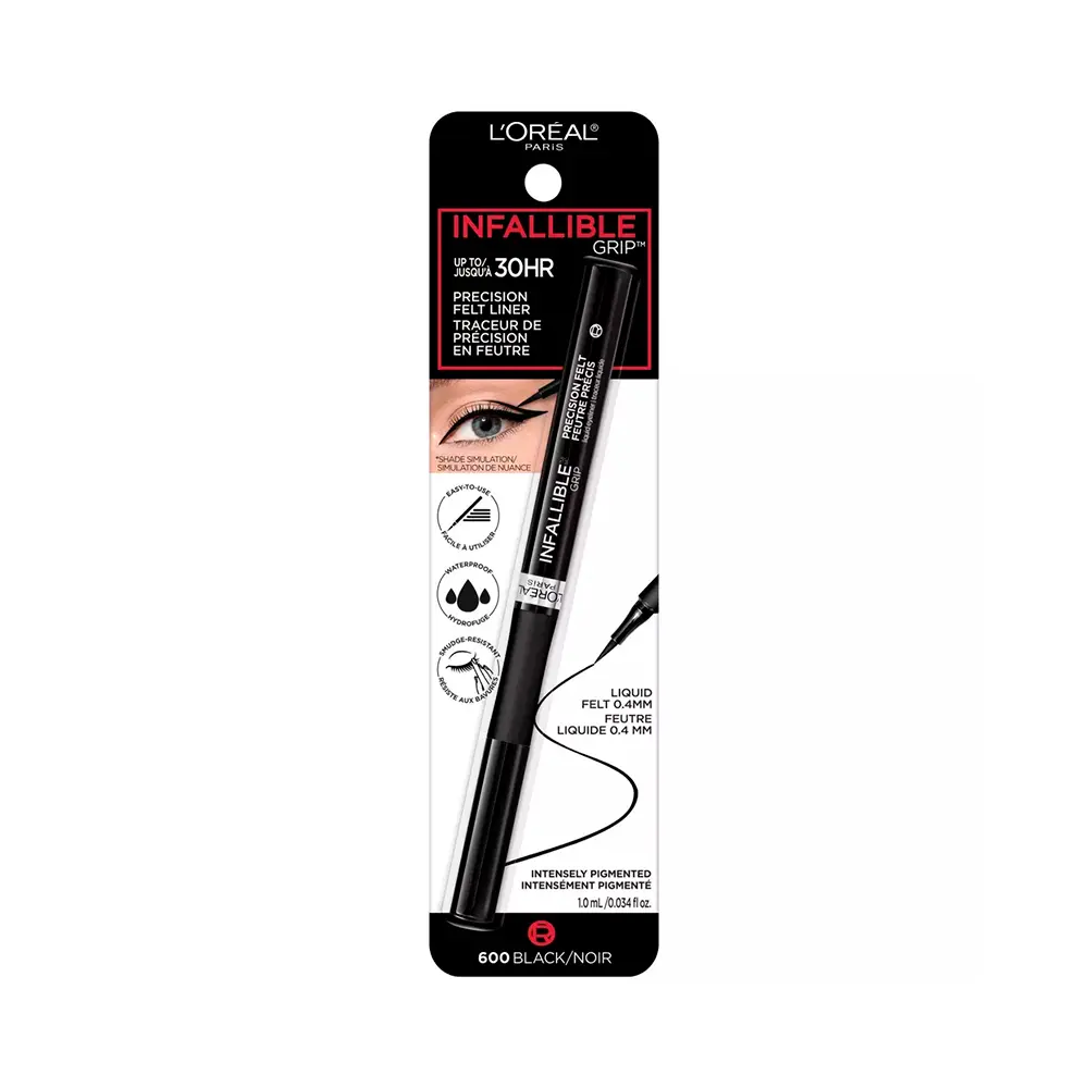 P8979011.webp Delineador Loreal Infallible Grip Eye Liquid Liner 600 Black - Imagen 1