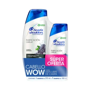 Kit Shampoo Head & Shoulders Purificaci?n Capilar Carb?n Activado 375ml + 180ml