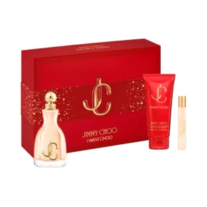 Kit Perfume Femenino Jimmy Choo I Want Choo EDP 100ml + 7.5ml + Body 100ml