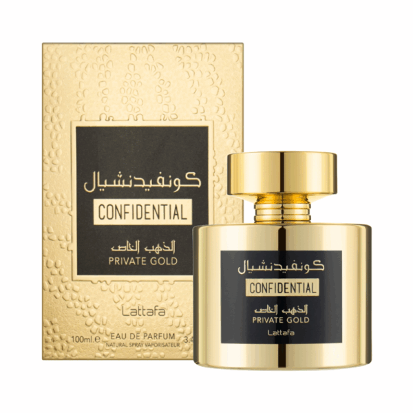 Perfume Lattafa Confidential Private Gold EDP - Unisex - Imagen 1