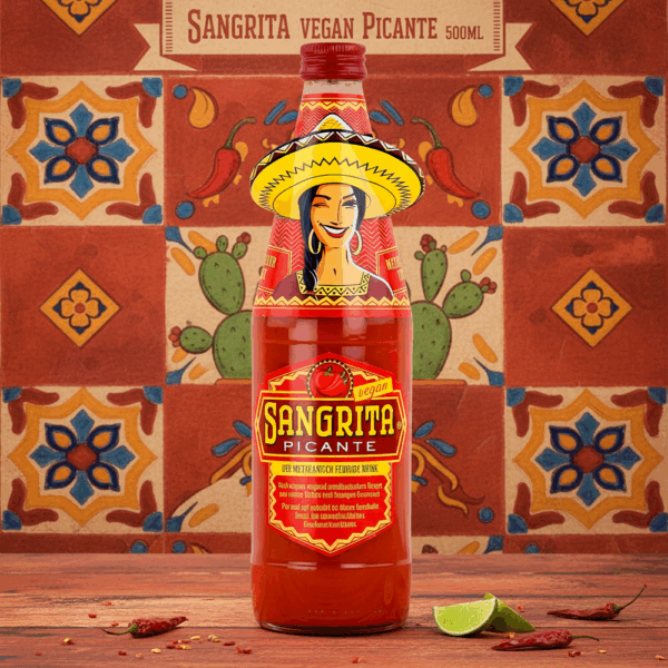 Zumo de Tomate Sangrita Picante Vegano 500ml - Imagen 2
