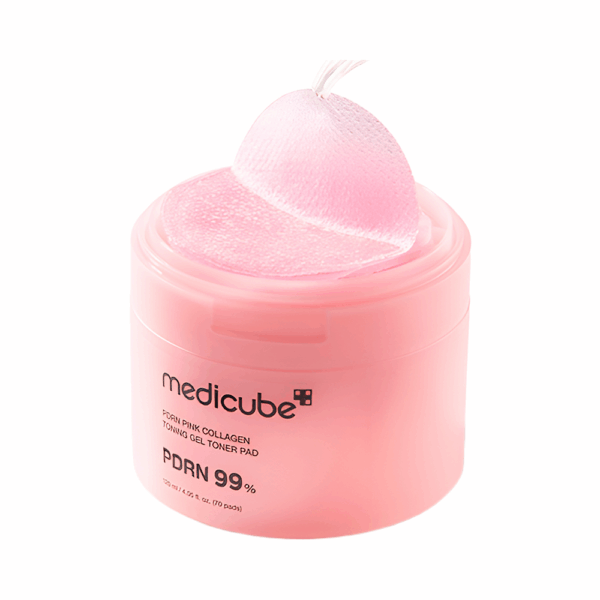 Almohadillas Tónicas Medicube PDRN Pink Collagen Toning Gel 120ml (70 Unidades) - Imagen 3