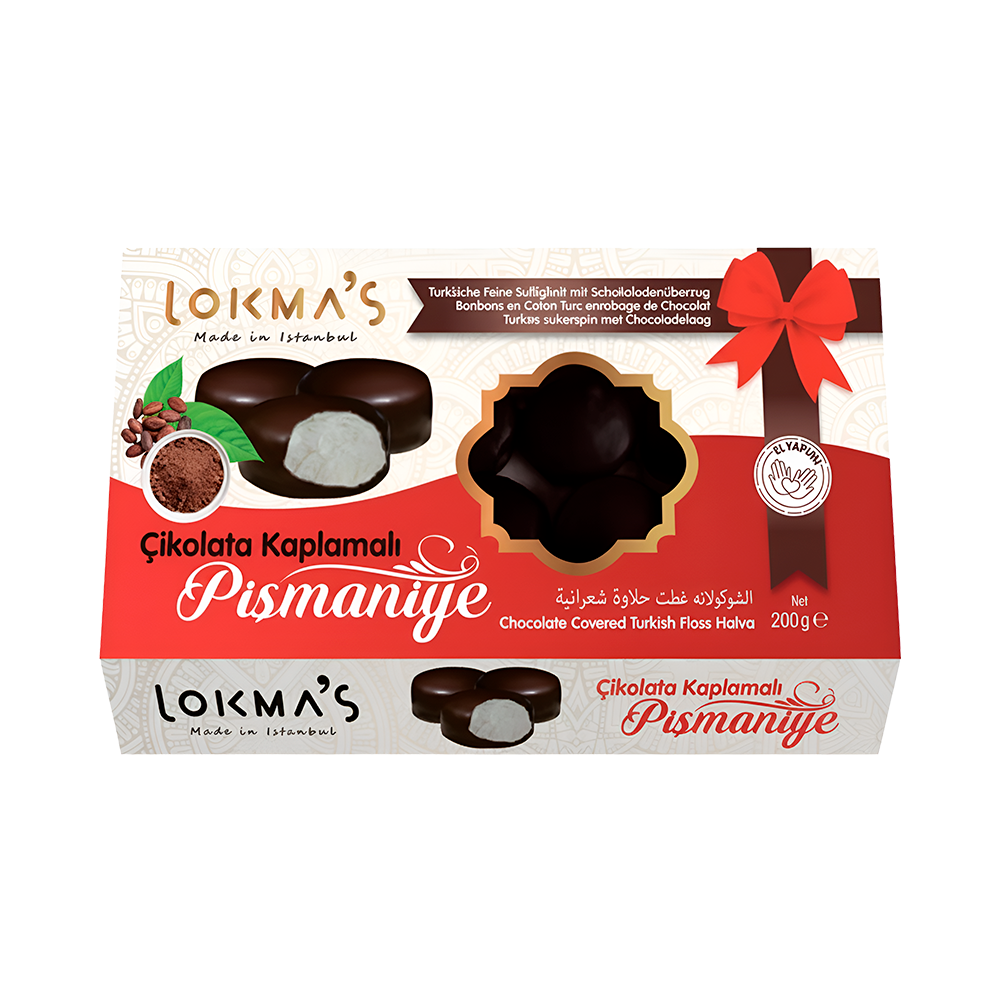 P8987366 Pismaniye Lokmas Floss Halva de Chocolate con Vainilla 200ml - Imagen 1