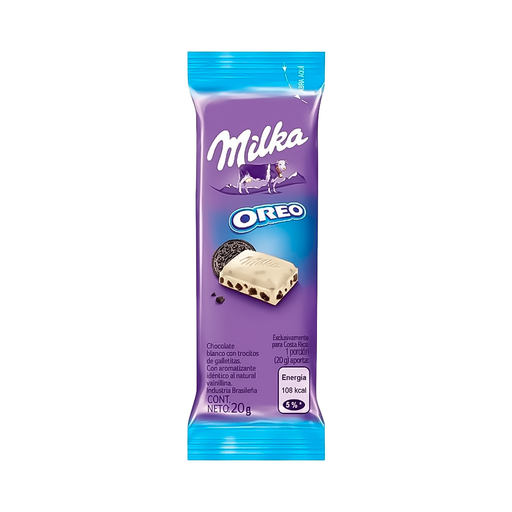 P1241150 Chocolate Milka Oreo Blanco - 20g - Imagen 1