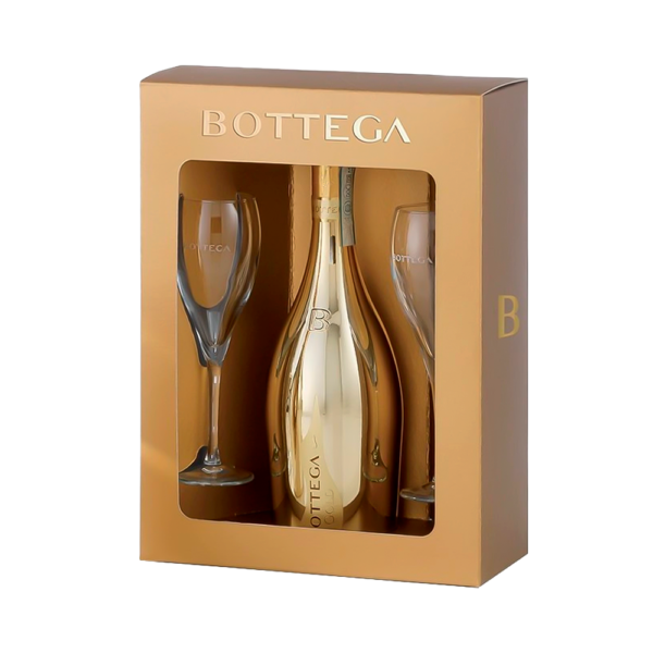 P1475795-2 Kit Espumante Bottega Gold 750ml + 2 Copas - Imagen 1