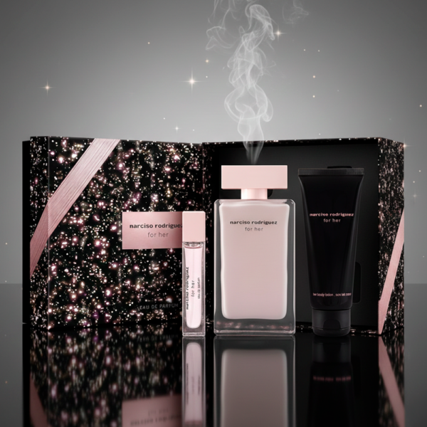 Kit Narciso Rodriguez For Her 3 en 1 EDP 100ml + 10ml + Loción Corporal 50ml - Imagen 3