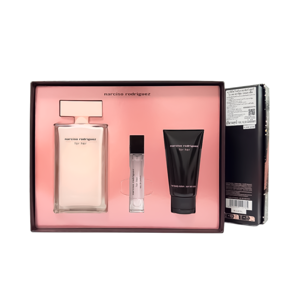 Kit Narciso Rodriguez For Her 3 en 1 EDP 100ml + 10ml + Loción Corporal 50ml - Imagen 2