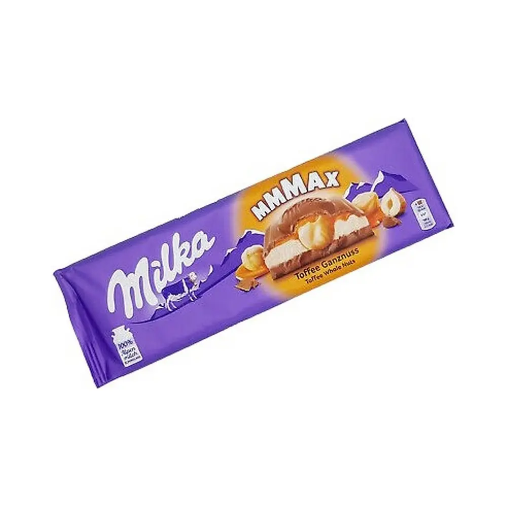 P8981865 CHOCOLATE MILKA CARAMELO Y AVELLANA ENTERA 300g - Imagen 1