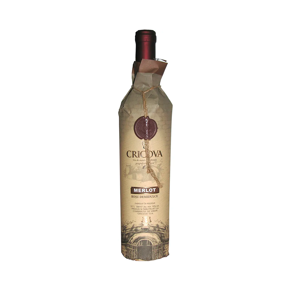 P8982422 Vino Cricova Merlot Semidulce 750ml - Imagen 1