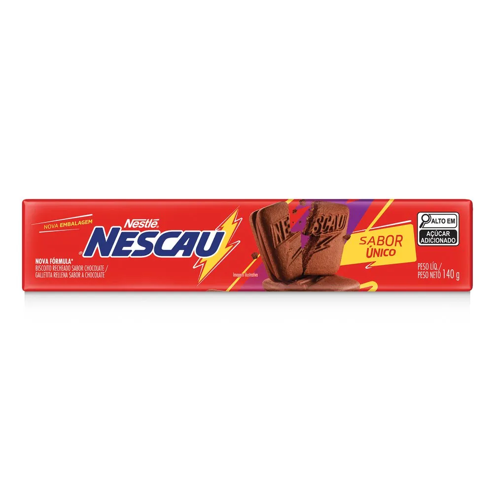 P8983136 Galletita Nestle Nescau Rellena 140g - Imagen 1