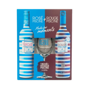 Kit Vino Rose Piscine y Rouge Piscine 750ml + Copa