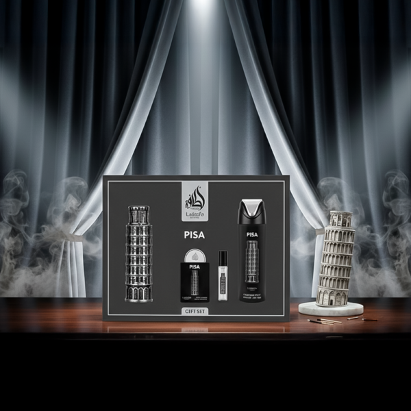 Kit Lattafa Pride Pisa EDP 100ml + Deo 200ml + 20ml - Imagen 2