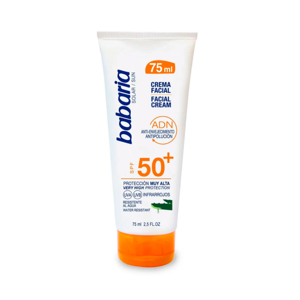 Protector Solar Facial Babaria ADN SPF50 Anti-envejecimiento 75ml - Imagen 1