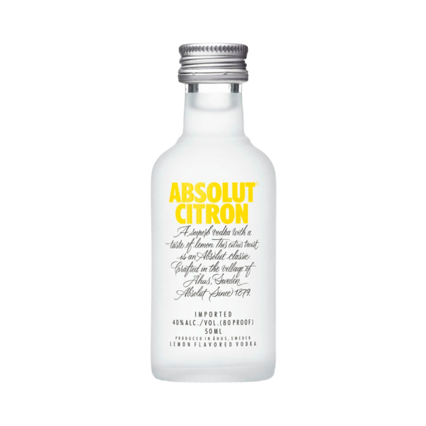 Vodka Absolute Miniatura Citron - 50ml - Imagen 1
