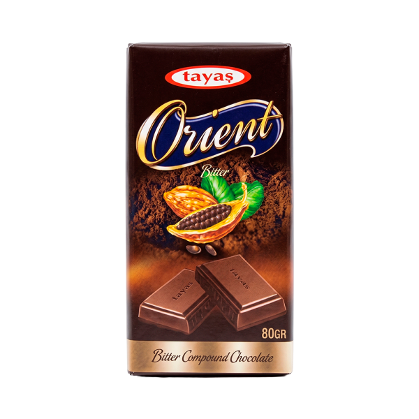 Barra de Chocolate Tayas Orient Bitter - 80g - Imagen 1