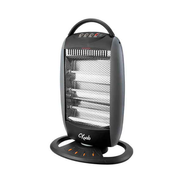 Estufa Eléctrica Krab KBEO1200 Quartzo Oscilante 1200W - Gris/Negro - Imagen 3