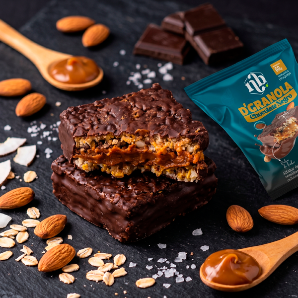 Alfajor Natural Bars D´Granola Chocolate Negro - 60g - Imagen 2