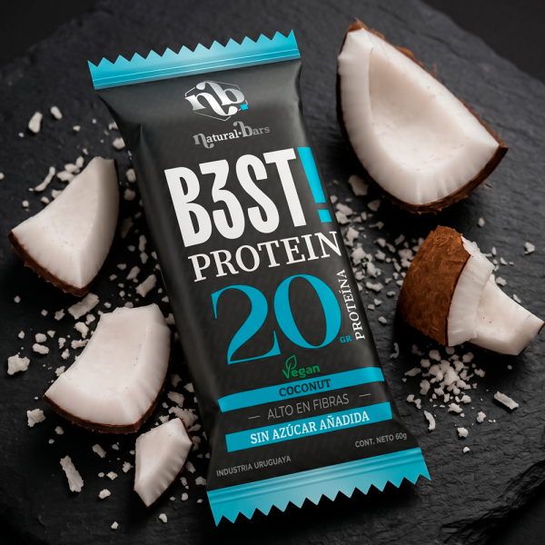 Barra de Proteína Natural Bars B3st Protein Coco - 60g - Imagen 2