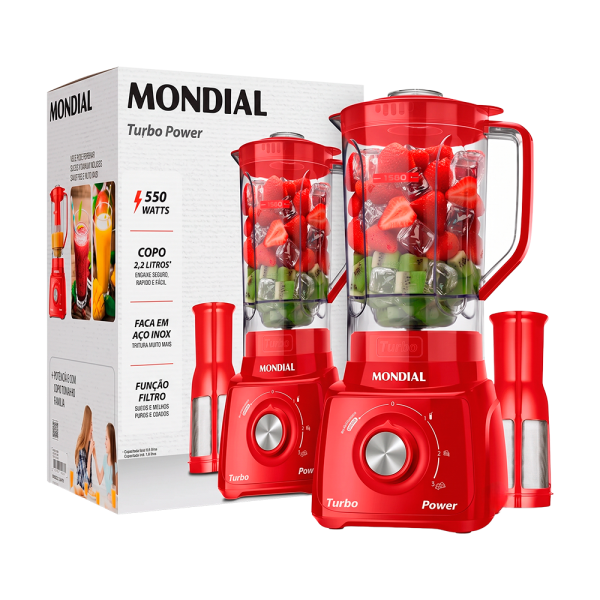 Licuadora Mondial Turbo Power L-99 - 550W - Imagen 2