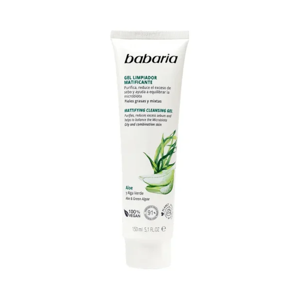 Gel Limpiador Matificante Babaria Aloe y Alga 150ml - Imagen 1