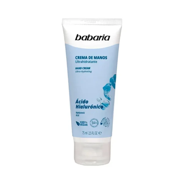 Crema de Manos Babaria con Ácido Hialurónico 75ml - Imagen 1