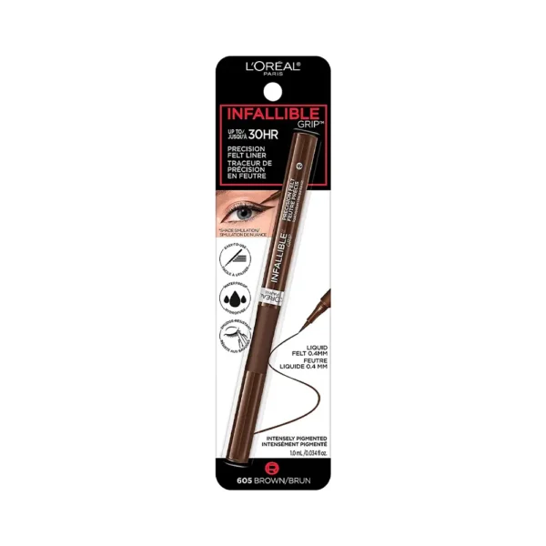 Delineador Loreal Infallible Grip Eye Liquid Liner 605 Marron - Imagen 1
